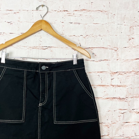 Zara Black Blogger Favorite A Line Mini Skirt Size Large - Picture 2 of 5